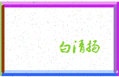 「白清扬」姓名分数98分-白清扬名字评分解析-第3张图片