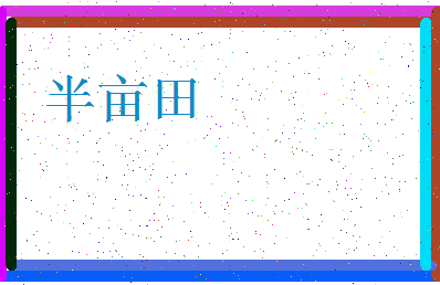 「半亩田」姓名分数96分-半亩田名字评分解析-第3张图片