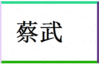 「蔡武」姓名分数87分-蔡武名字评分解析-第1张图片