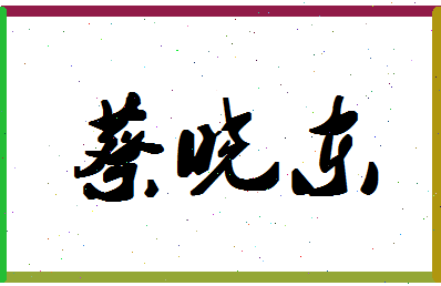 「蔡晓东」姓名分数95分-蔡晓东名字评分解析