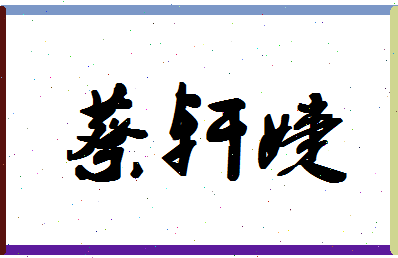 「蔡轩婕」姓名分数80分-蔡轩婕名字评分解析-第1张图片