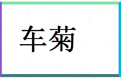 「车菊」姓名分数93分-车菊名字评分解析-第1张图片