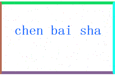 「陈白沙」姓名分数93分-陈白沙名字评分解析-第2张图片