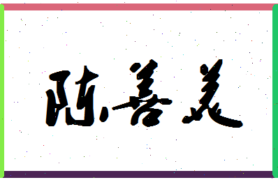 「陈善美」姓名分数80分-陈善美名字评分解析-第1张图片