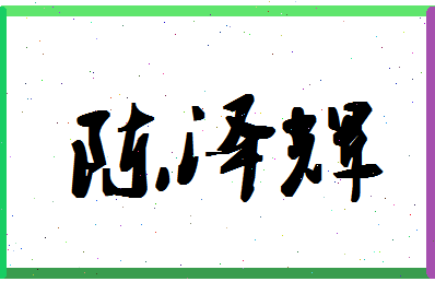 「陈泽辉」姓名分数95分-陈泽辉名字评分解析-第1张图片