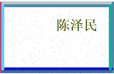 「陈泽民」姓名分数87分-陈泽民名字评分解析-第3张图片