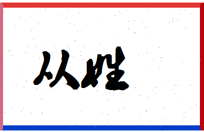 「从姓」姓名分数62分-从姓名字评分解析-第1张图片