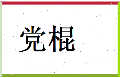 「党棍」姓名分数98分-党棍名字评分解析-第1张图片