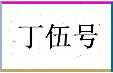 「丁伍号」姓名分数80分-丁伍号名字评分解析-第1张图片