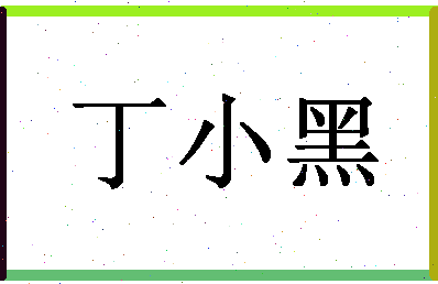 「丁小黑」姓名分数98分-丁小黑名字评分解析-第1张图片