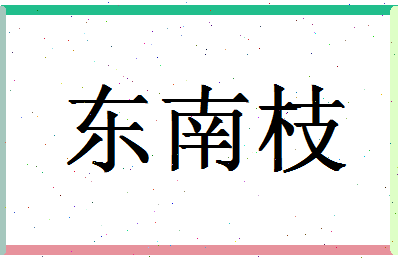 「东南枝」姓名分数86分-东南枝名字评分解析-第1张图片