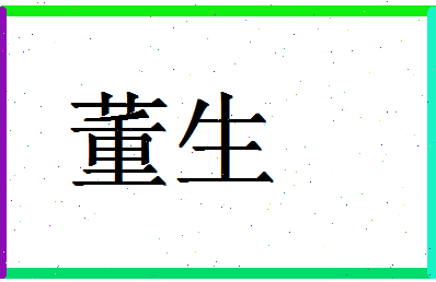 「董生」姓名分数74分-董生名字评分解析-第1张图片