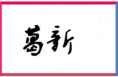 「葛新」姓名分数69分-葛新名字评分解析