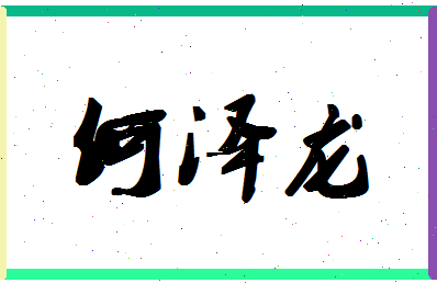 「何泽龙」姓名分数85分-何泽龙名字评分解析