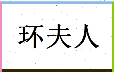 「环夫人」姓名分数91分-环夫人名字评分解析