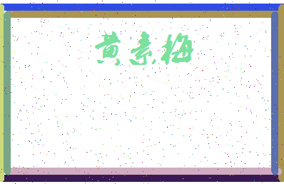 「黄素梅」姓名分数93分-黄素梅名字评分解析-第3张图片