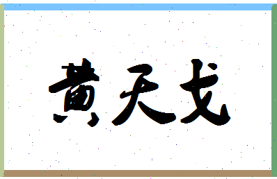 「黄天戈」姓名分数90分-黄天戈名字评分解析