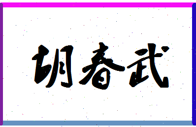 「胡春武」姓名分数64分-胡春武名字评分解析