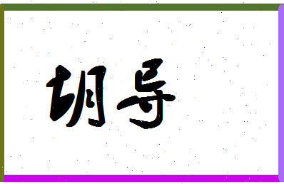 「胡导」姓名分数62分-胡导名字评分解析