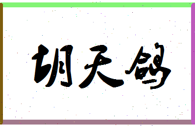 「胡天鸽」姓名分数93分-胡天鸽名字评分解析