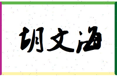 「胡文海」姓名分数72分-胡文海名字评分解析