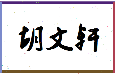 「胡文轩」姓名分数88分-胡文轩名字评分解析