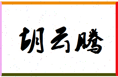 「胡云腾」姓名分数96分-胡云腾名字评分解析