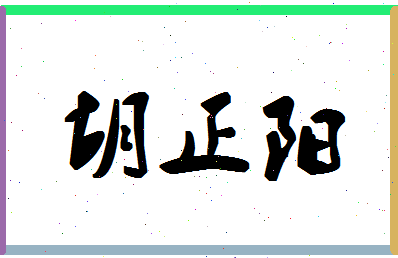 「胡正阳」姓名分数82分-胡正阳名字评分解析