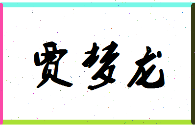 「贾梦龙」姓名分数93分-贾梦龙名字评分解析