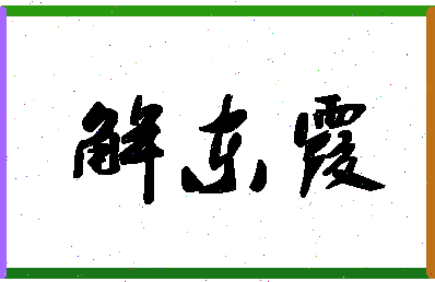 「解东霞」姓名分数98分-解东霞名字评分解析-第1张图片