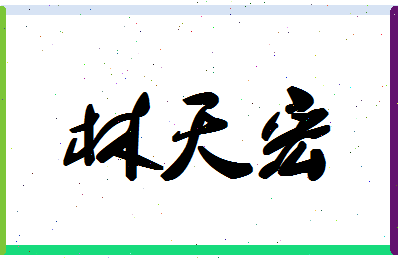 「林天宏」姓名分数78分-林天宏名字评分解析