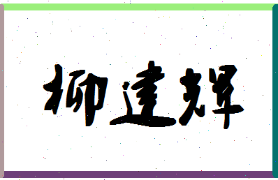 「柳建辉」姓名分数93分-柳建辉名字评分解析-第1张图片