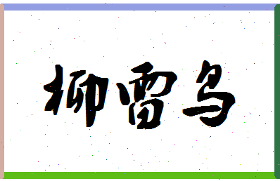 「柳雷鸟」姓名分数75分-柳雷鸟名字评分解析