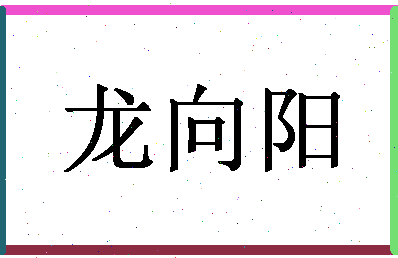 「龙向阳」姓名分数80分-龙向阳名字评分解析-第1张图片