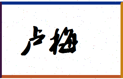 「卢梅」姓名分数64分-卢梅名字评分解析-第1张图片