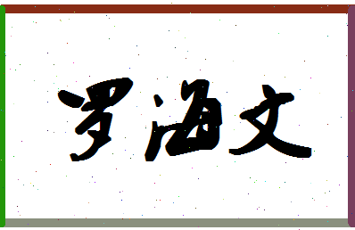 「罗海文」姓名分数98分-罗海文名字评分解析