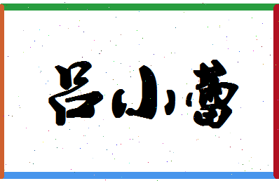 「吕小蕾」姓名分数72分-吕小蕾名字评分解析-第1张图片