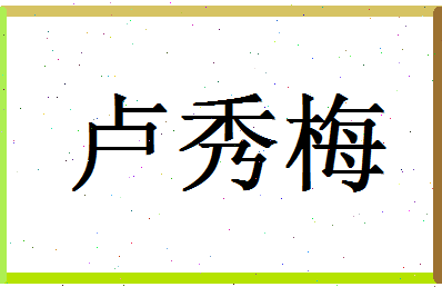 「卢秀梅」姓名分数90分-卢秀梅名字评分解析