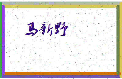 「马新野」姓名分数93分-马新野名字评分解析-第3张图片