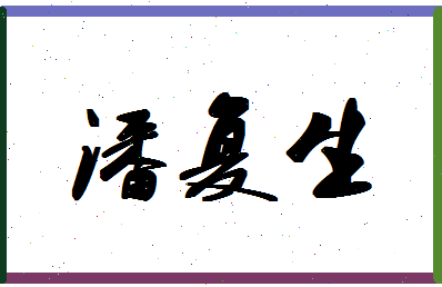 「潘复生」姓名分数85分-潘复生名字评分解析-第1张图片