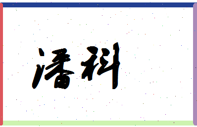 「潘科」姓名分数87分-潘科名字评分解析