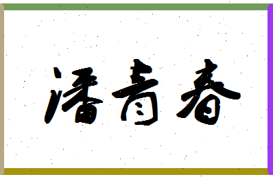 「潘青春」姓名分数93分-潘青春名字评分解析-第1张图片