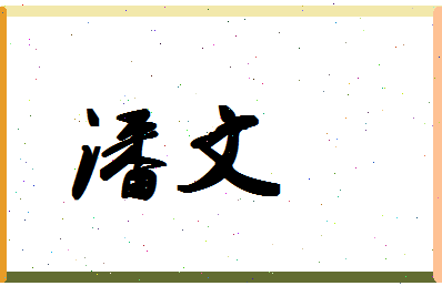 「潘文」姓名分数74分-潘文名字评分解析-第1张图片