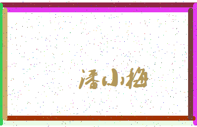 「潘小梅」姓名分数77分-潘小梅名字评分解析-第3张图片