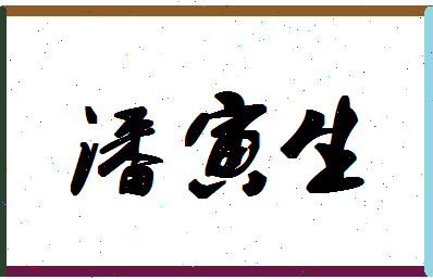 「潘寅生」姓名分数91分-潘寅生名字评分解析-第1张图片