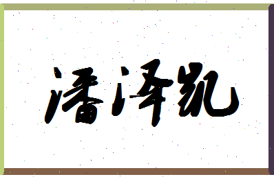 「潘泽凯」姓名分数98分-潘泽凯名字评分解析