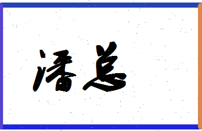 「潘总」姓名分数98分-潘总名字评分解析