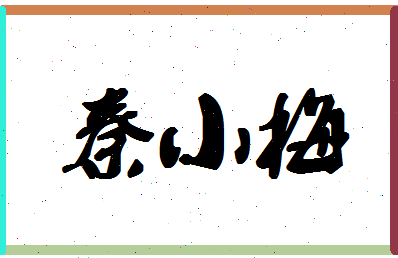 「秦小梅」姓名分数93分-秦小梅名字评分解析