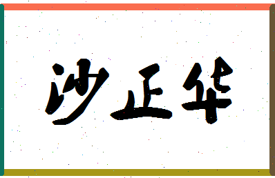 「沙正华」姓名分数77分-沙正华名字评分解析-第1张图片