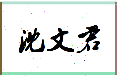 「沈文君」姓名分数78分-沈文君名字评分解析